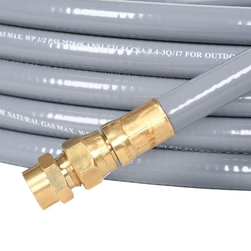 GasSaf 10 FT 1/2" ID Natural Gas Hose With Quick Connect Fitting, Conversion Kit for Gas Grill, Generator, Patio Heater and More - CSA Certified - Image 5